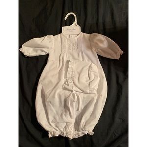 Petit Ami baby gown and bonnet